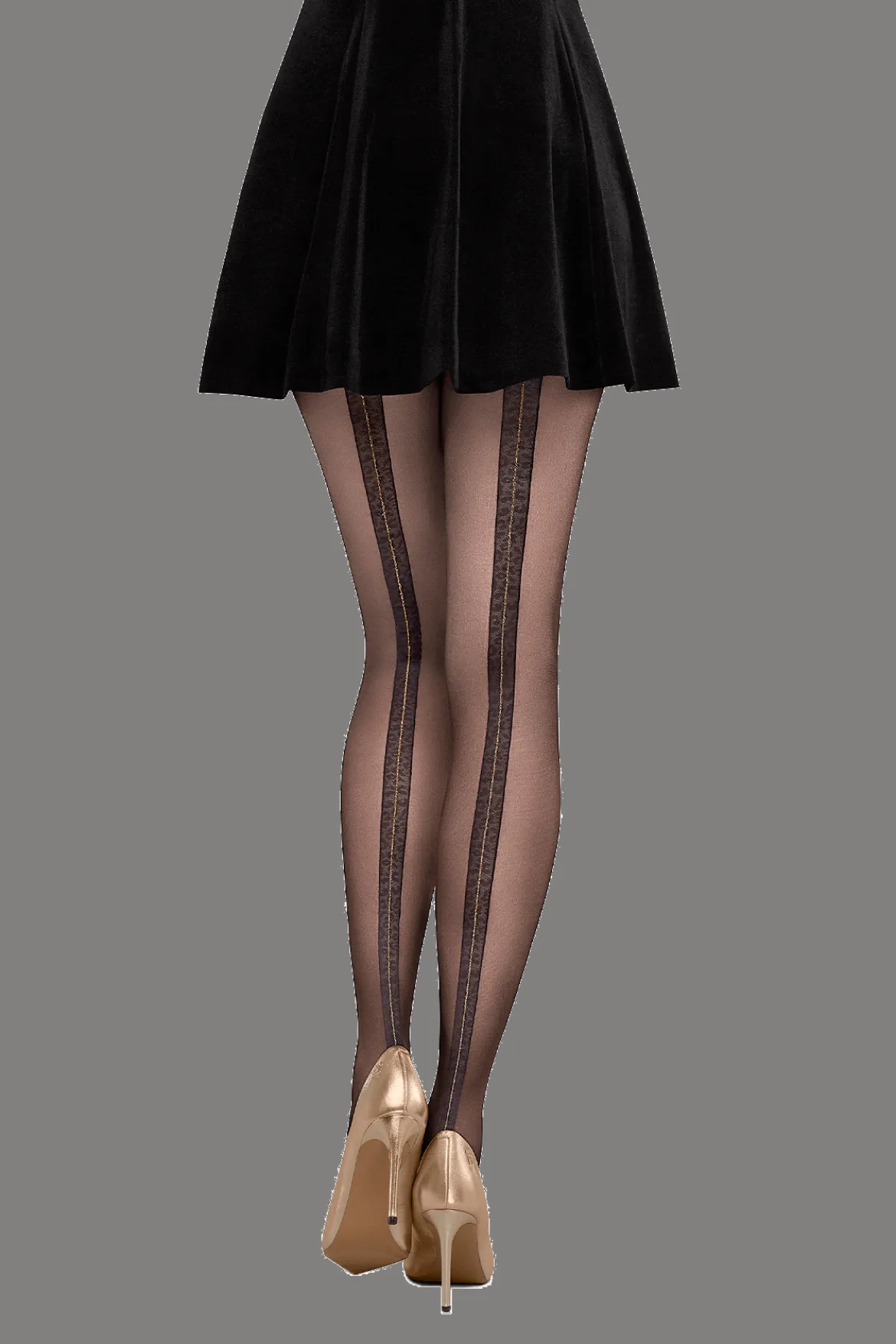Collant Fantaisie 25D Baguette Féline Magic Nights - Noir ébène