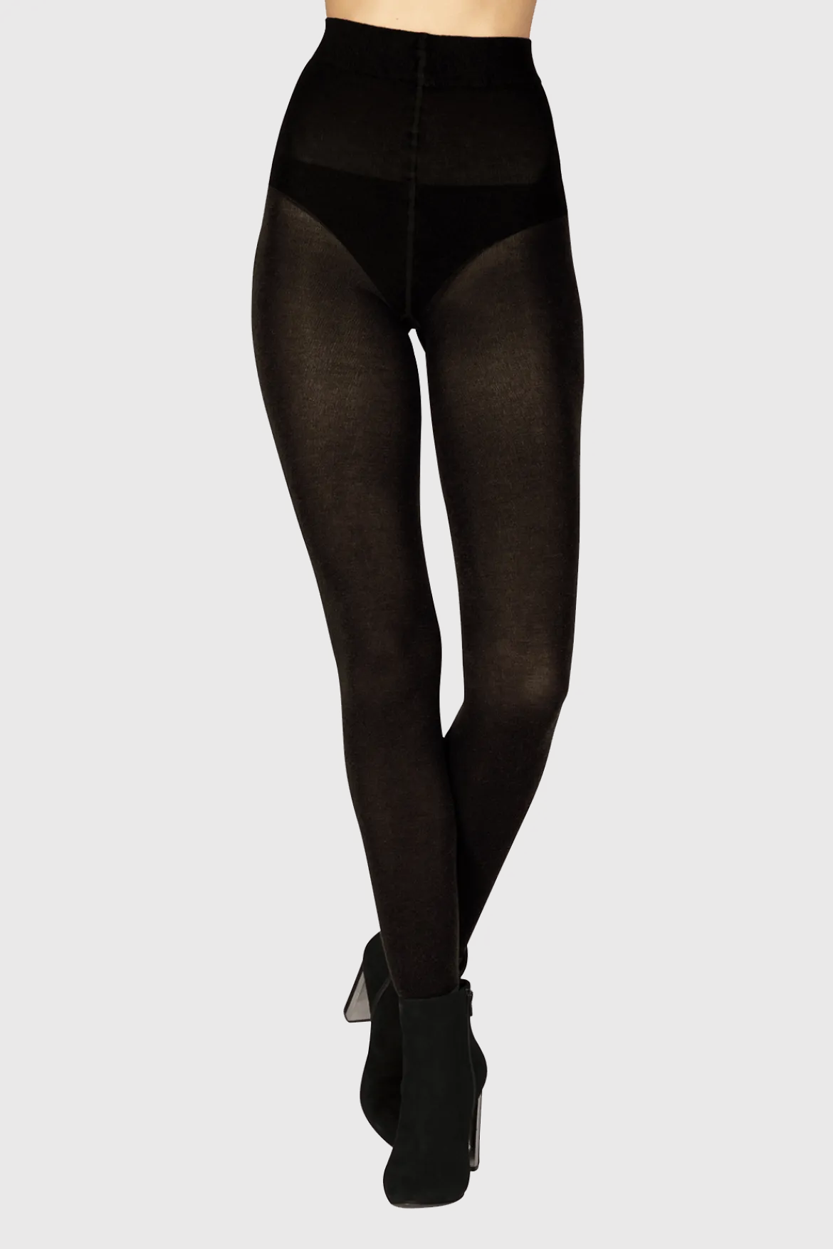 Collant opaque 220D Douceur Cachemire Allure d'Hiver - Noir ébène