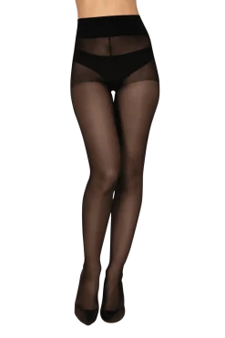 Collant Semi-Opaque 30D Well Infini Confort - Noir