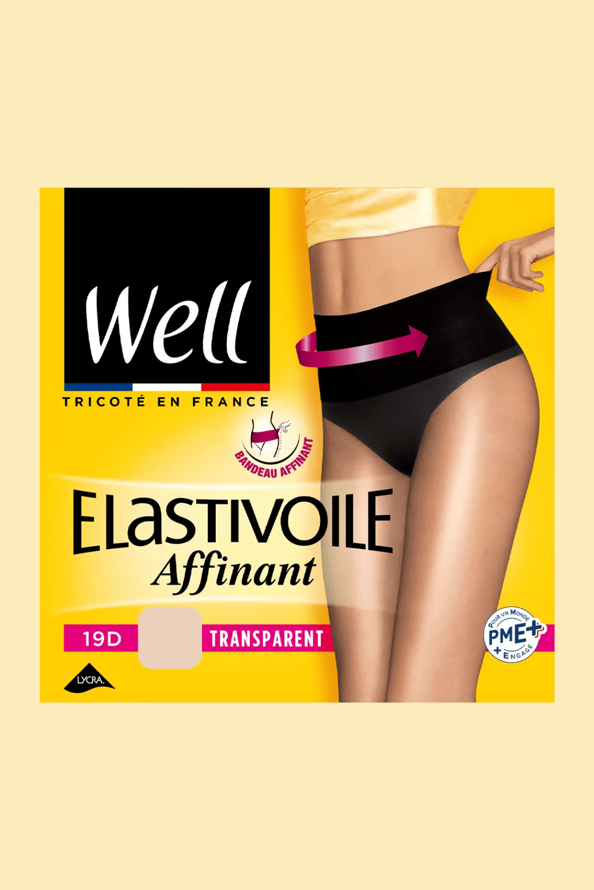 Collant Transparent 19D Elastivoile Affinant - Beige medium