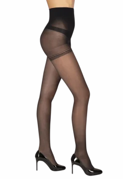 Collant Voile Galbant 22D Body Galbe - Noir
