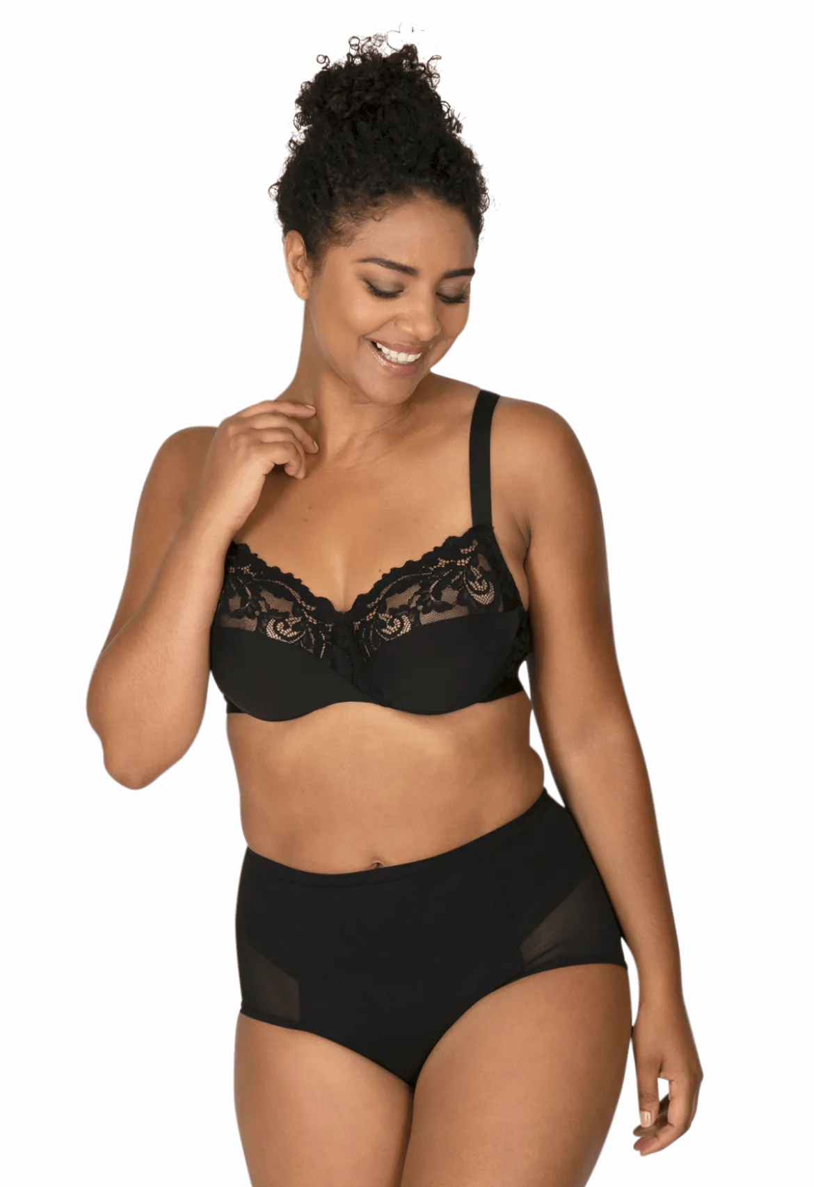 Culotte Haute Tulle Invisi Galbe - Noir