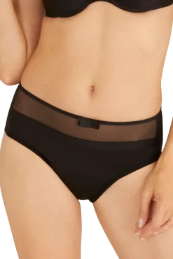Flux Abondant - Culotte Menstruelle Tulle Design Intimement WELL - Noir