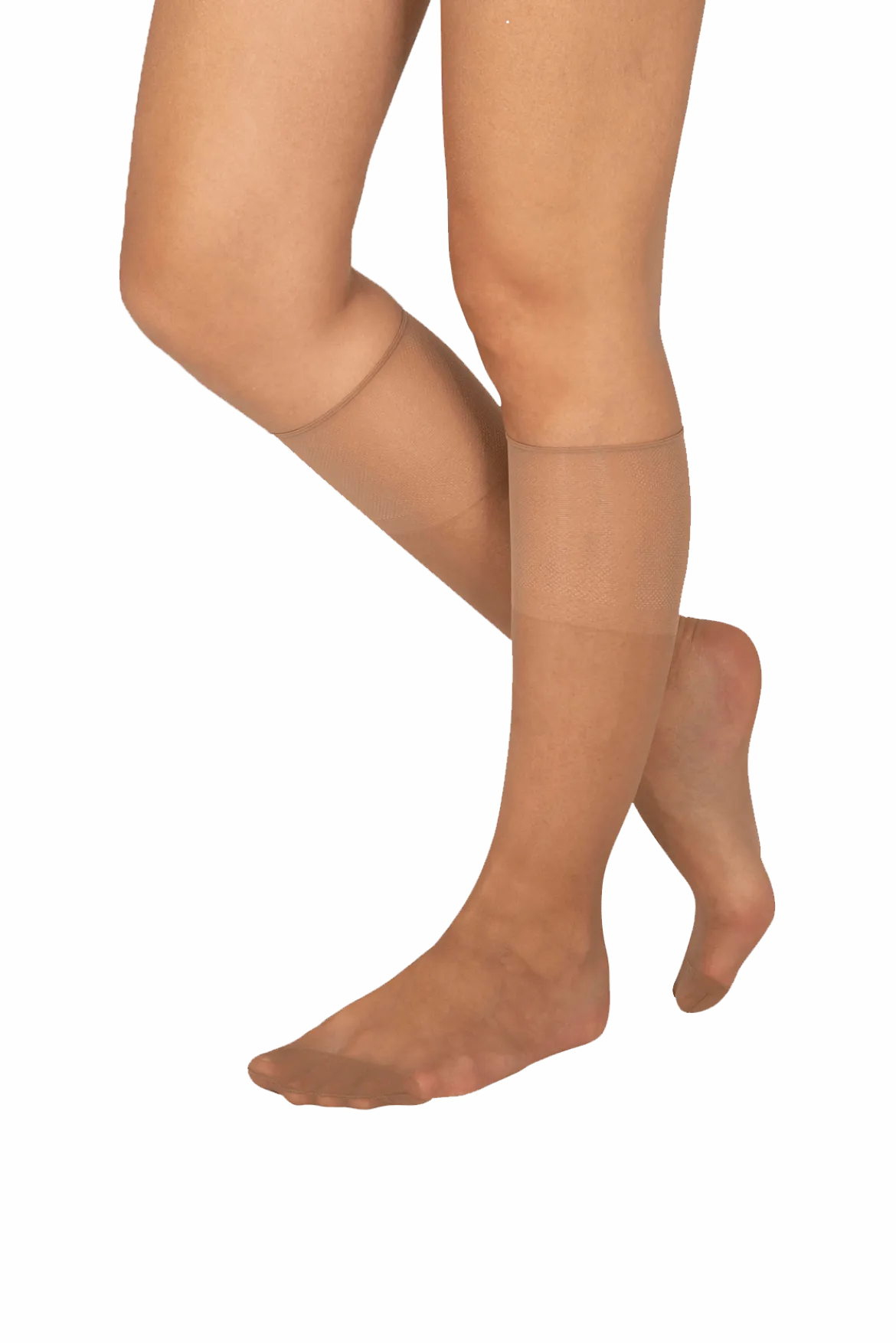 Lot de 2 paires de Mi-bas Transparent Tenue Parfaite 15D Well Infini Confort - Miel