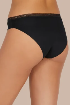 Lot de 3 Slips - Trio Invisible Modal - Rouge ardent / poudre / noir