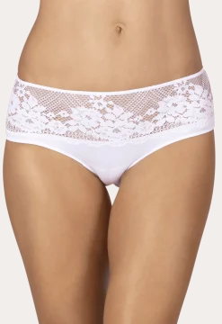 Shorty Résille Florale - Blanc