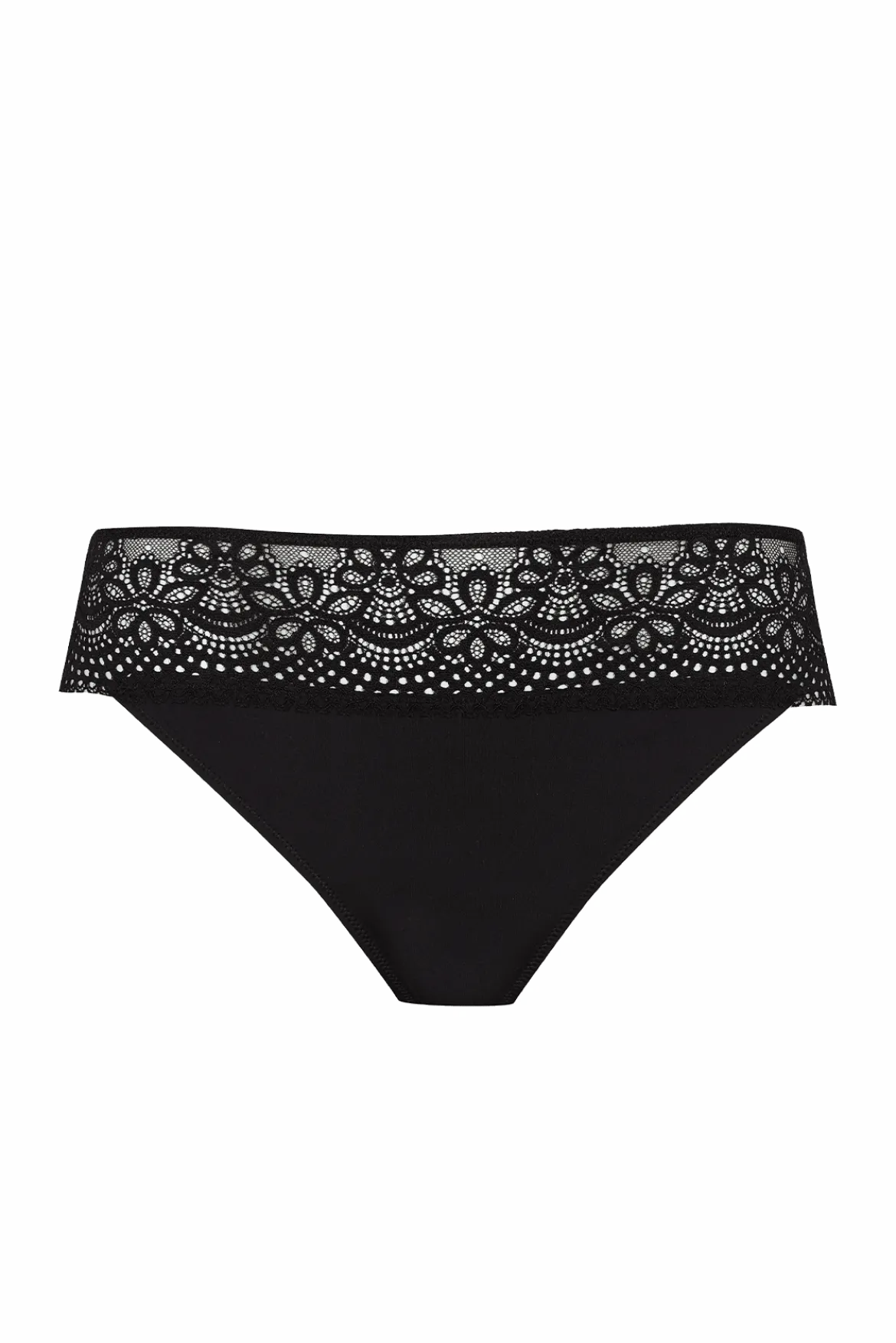 Slip brésilien dentelle et microfibre L'irrésistible - Noir