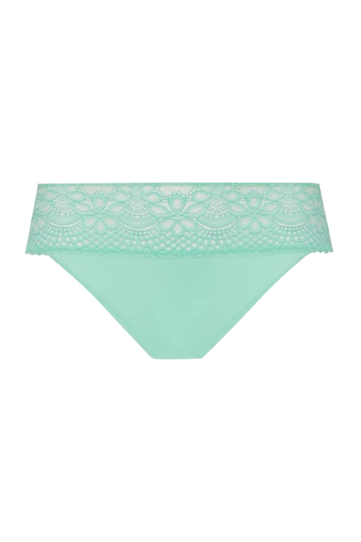 Slip brésilien dentelle et microfibre L'irrésistible - Vert amande