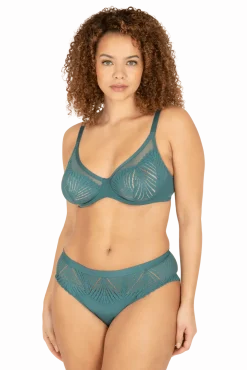 Slip Brésilien Muse - Vert paon