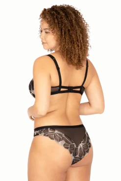 Slip Brésilien Nymphéas - Noir
