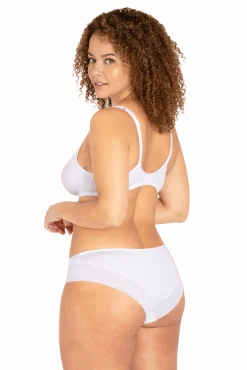 Slip brésilien Tulle Design - Blanc