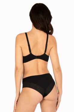 Slip brésilien Tulle Design - Noir