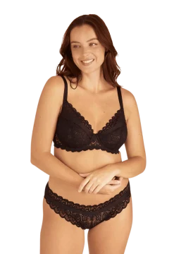 Soutien-gorge à armatures Dentelle Audacieuse - Noir