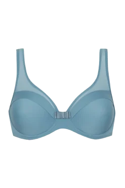 Soutien-gorge à armatures Tulle Design - Bleu perle