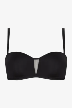 Soutien-gorge bandeau bretelles amovibles invisible Nuances - Noir