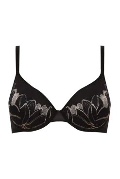 Soutien-gorge à coques Nymphéas - Noir