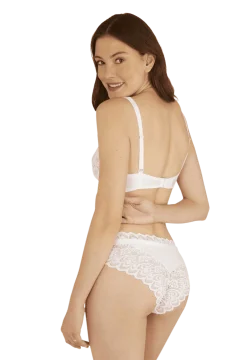 Soutien-gorge sans armatures Dentelle Audacieuse - Blanc