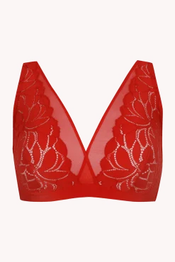 Soutien-gorge sans armatures Dentelle Prodigieuse - Rouge lumineux