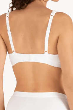Soutien-gorge sans armatures Tulle Design Coton - Blanc naturel