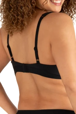 Soutien-gorge sans armatures Tulle Design Coton - Noir
