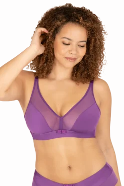 Soutien-gorge sans armatures Tulle Design - Violet