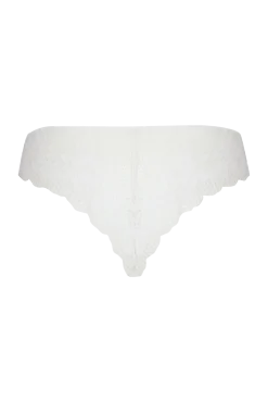 Tanga Résille Florale - Blanc