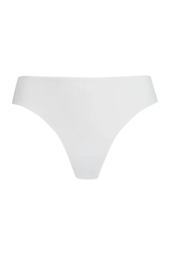 Tanga Résille Florale - Blanc
